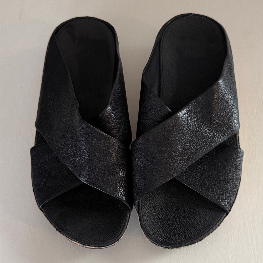 Fitflops Women's Black Slide Sandals. Worn once. Excellent condition.